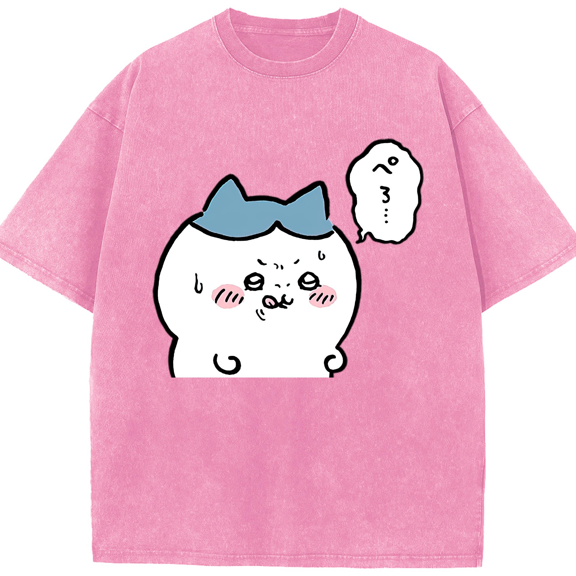 （画像用） ちいかわ ハチワレ Chii-kawa hachiware 綿100% ヴィンテージ風 半袖Tシャツ（フロントプリント）